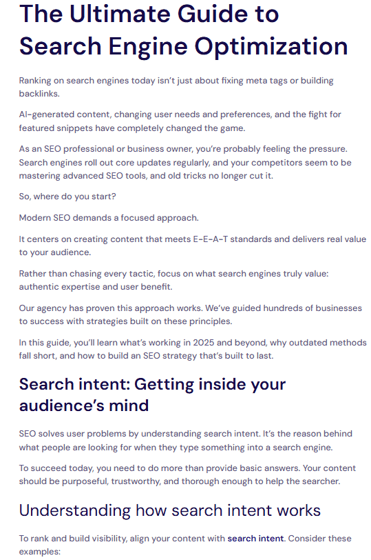 uSERP's long form guide. 